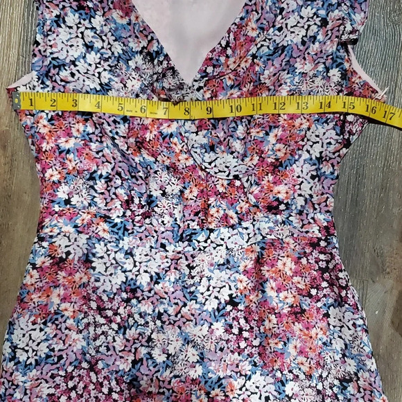 Parker silk asymmetric hem ruffle tiered sleeveless dress - Picture 4 of 8